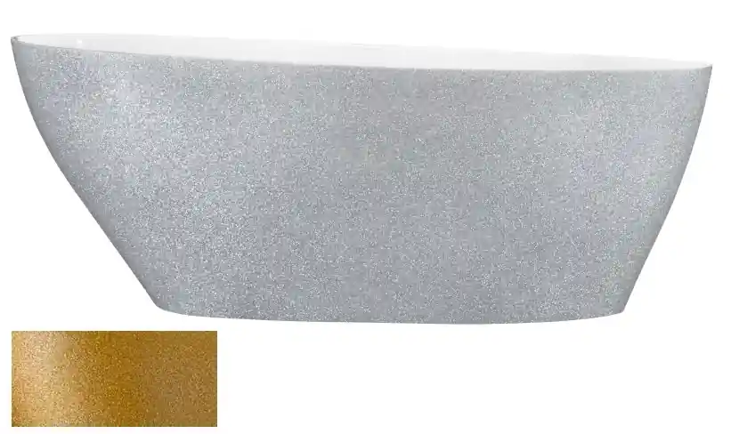 Ajánlat Besco Goya XS Glam 142x62 szabadonálló kád, goldBesco