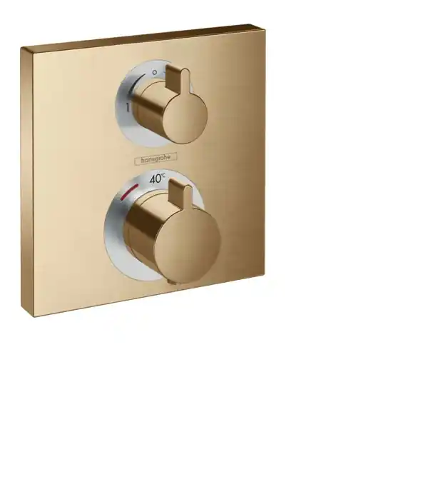 Hansgrohe Ecostat Square Termosztát falsík alatti szereléshez, 2 fogyasztóhoz, szálcsiszolt bronz 15714140Hansgrohe Bestseller
