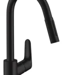 Hansgrohe Focus egykaros konyhai csaptelep kihúzható zuhannyal, matt fekete 31815670Hansgrohe Gyors szállítás