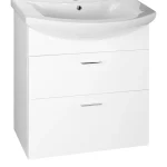 AQUALINE ZOJA mosdótartó szekrény fiókos 61,5x74x32cm, fehér (51061A)Aqualine Prémium