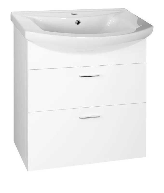 AQUALINE ZOJA mosdótartó szekrény fiókos 61,5x74x32cm, fehér (51061A)Aqualine Prémium