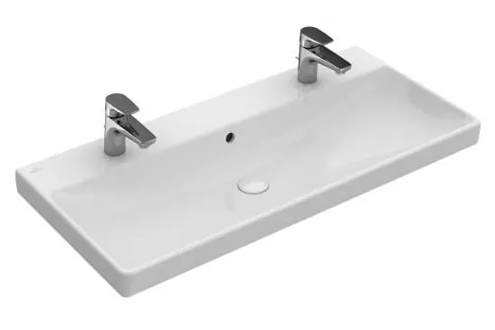 Villeroy & Boch Avento 100x47 cm mosdó 2 csaplyukkal CeramicPlus felülettel 4156 A4 R1 (4156A4R1)Villeroy & Boch Ne maradj le