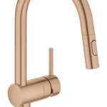 Legjobb ár Grohe Minta egykaros mosogató csaptelep kihúzható zuhanyfejjel, brushed warm sunset 32321DL2Grohe
