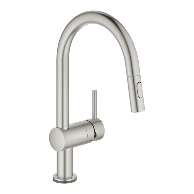 Grohe Minta Touch egykaros mosogató csaptelep kihúzható zuhannyal, supersteel 31358DC2Grohe Kedvezményes ár