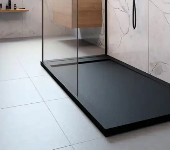 Végkiárusítás Radaway Teos F 150x80 cm szögletes öntöttmárvány zuhanytálca, antracit HTF15080-64Radaway