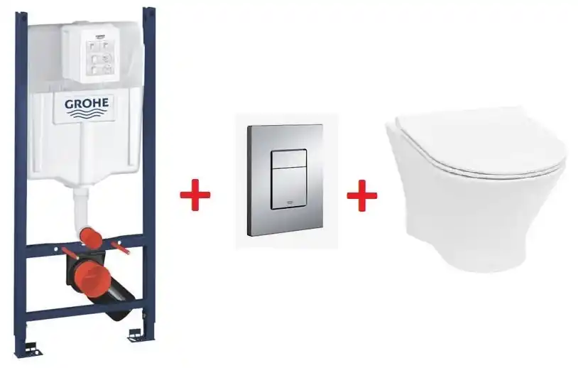 Grohe Rapid SL Projekt falsík alatti wc tartály komplett szett SZP-GR25 (38840000, 38732000, Roca-A346640000, Roca-A801C4200U)Grohe Expressz szállítás
