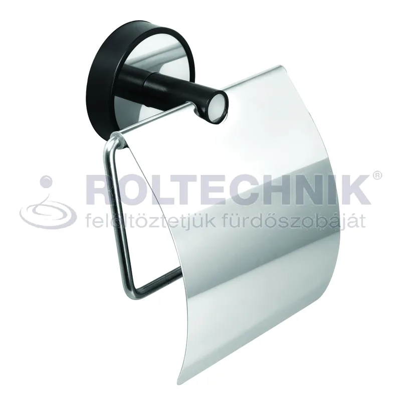 Szezonális akció Roltechnik wc papír tartó, króm/fekete 6403Roltechnik