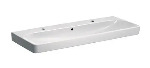 Azonnal elérhető Geberit Smyle Square mosdó 120x48 cm, két csaplyukkal 500.253.01.1Geberit