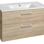 Szuper akció AQUALINE VEGA mosdótartó szekrény, 2 fiókos, 97x60x43,6cm, platinatölgy VG903Aqualine