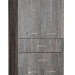 AQUALINE ZOJA állószekrény fiókkal, 50x184x29cm, mali wenge 51292Aqualine Gyors kiszállítás