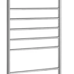 Újdonság Sapho REDONDO 600x1500mm elektromos törölközőszárító radiátor időzítővel, inox ER250TSapho