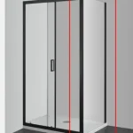 Sanotechnik ELITE BLACK 1 zuhanyfal, 90 cm F90BSanotechnik Akció