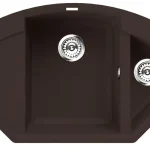 Gyors szállítás Elleci Easy CORNER sarok gránit mosogató, M78 Espresso LMYCOR78Elleci