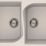 Olcsó Elleci Ego 450 két medencés gránit mosogató, G68 Bianco LGE45068Elleci