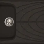 Elleci Master 400 egy medence csepegtetővel gránit mosogató, G54 Nero Pietra LGM40054Elleci Kedvezmény
