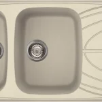 Elleci Master 500 két medence csepegtetővel gránit mosogató, G62 Bianco Antico LGM50062Elleci Kihagyhatatlan ajánlat