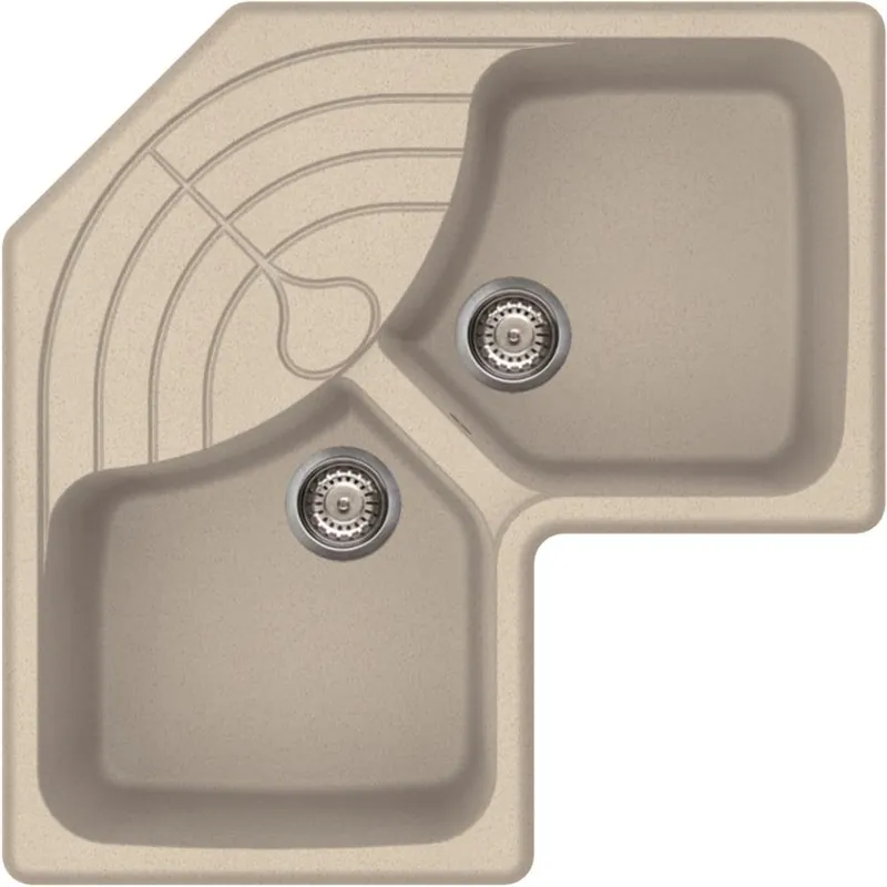 Elleci Master CORNER sarok gránit mosogató, G61 Pietra Antica LGMCOR61Elleci Expressz szállítás