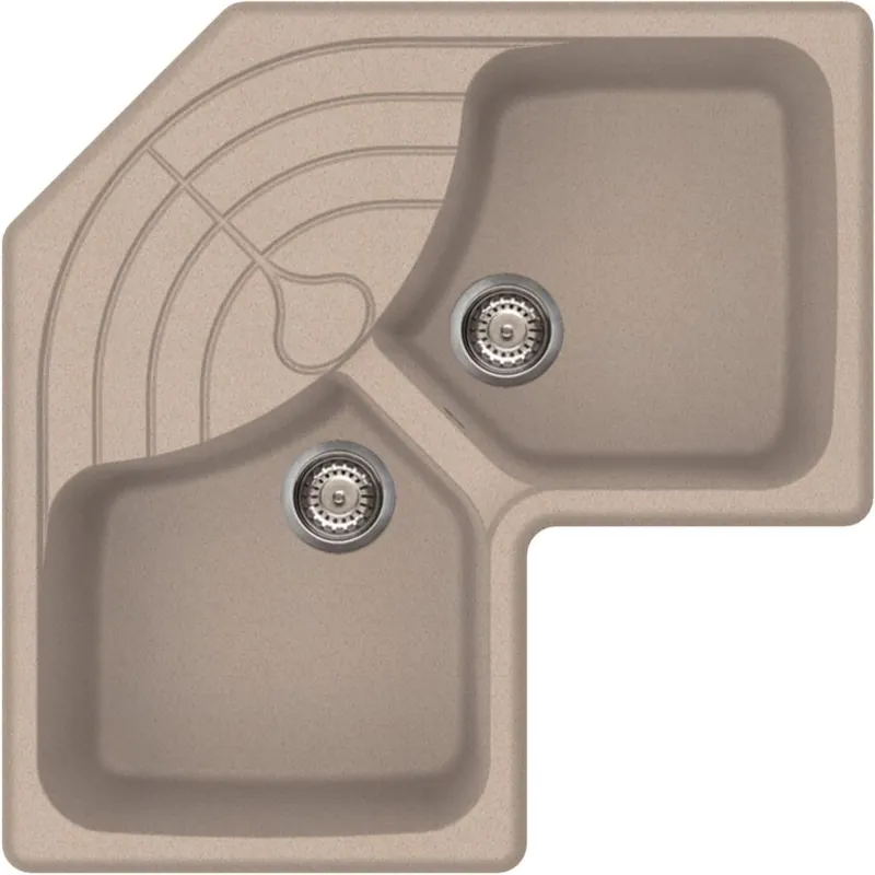 Gyors kiszállítás Elleci Master CORNER sarok gránit mosogató, G51 Avena LGMCOR51Elleci