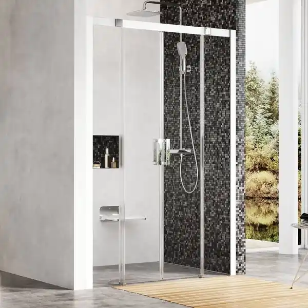 Szuper ajánlat Ravak Matrix MSD4-140 cm-es zuhanyajtó szatén+Transparent 0WKM0U00Z1Ravak