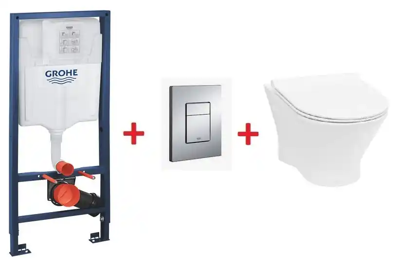 Akciós ár Grohe Rapid SL falsík alatti wc tartály komplett szett SZP-GR88 (38528001, 38732000, Roca-A346640000, Roca-A801C4200U)Grohe