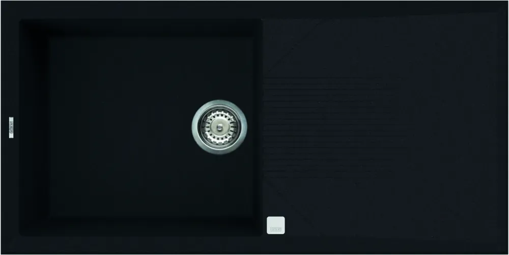 Elleci Tekno 480 egy medence csepegtetővel gránit mosogató, G40 Nero LGT48040Elleci Gyors kiszállítás