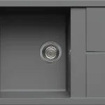 Elleci Unico 125 egy medence csepegtetővel gránit mosogató M73 Titanium LMU12573Elleci Kiárusítás
