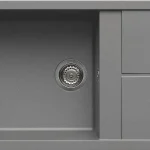 Elleci Unico 410 egy medence csepegtetővel gránit mosogató G48 Cemento LGU41048Elleci Ajánlat