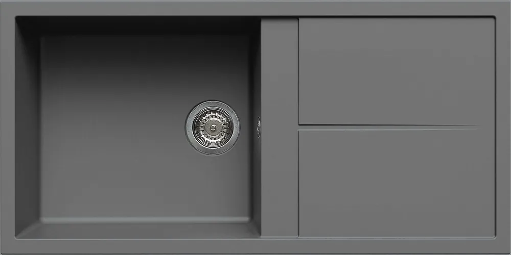 Expressz kézbesítés Elleci Unico 480 egy medence csepegtetővel gránit mosogató M73 Titanium LMU48073Elleci