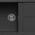 Elleci Unico 480 egy medence csepegtetővel gránit mosogató G40 Nero LGU48040Elleci Expressz kézbesítés