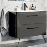 Expressz szállítás AREZZO design Carmel 90 cm-es alsószekrény 2 fiókkal antracit AR-167220Arezzo Design
