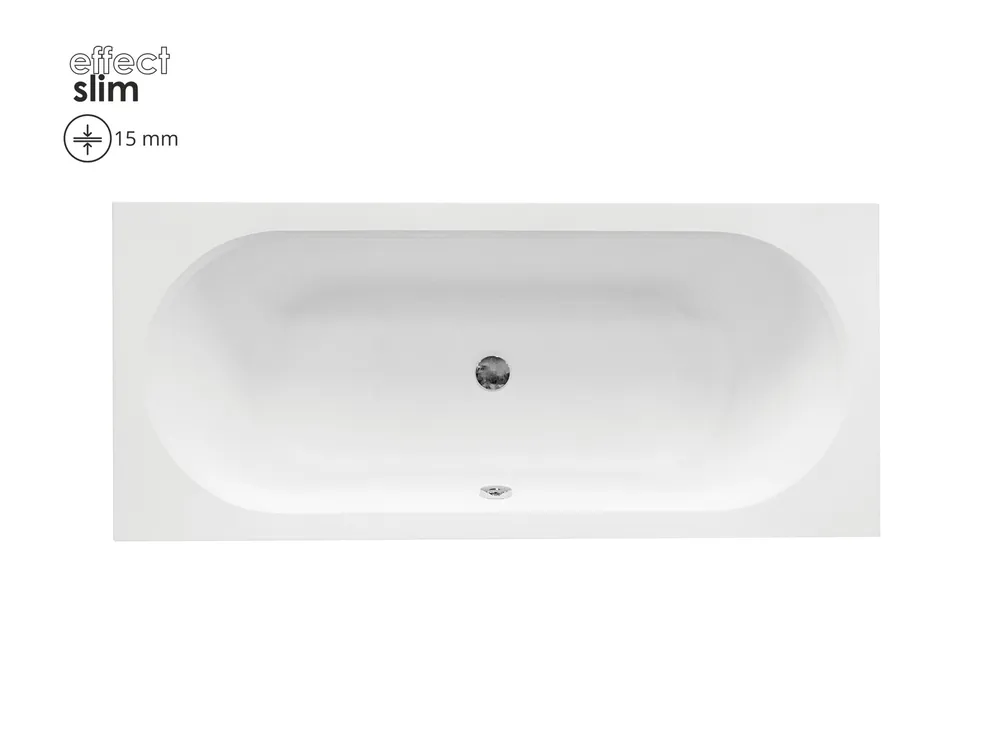 Besco VITAE SLIM 160x75 cm egyenes kád, fehér WAV-160-SLBesco Akciós ár