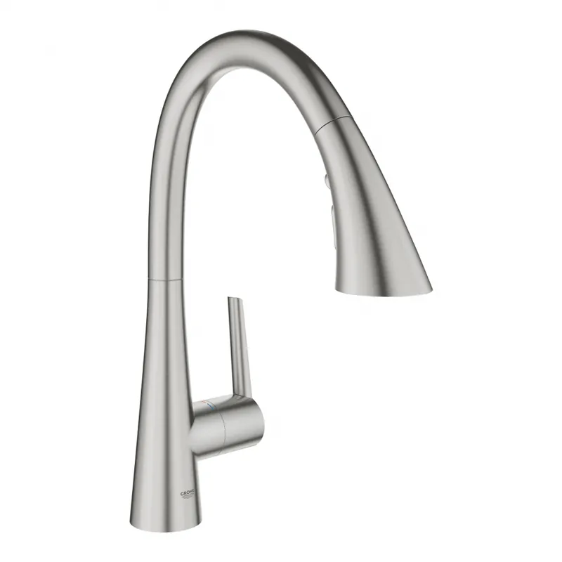 Grohe Zedra Egykaros mosogatócsaptelep zuhanyfejjel, matt szuperacél 32294DC2Grohe Vedd meg most
