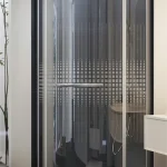 Sanimix negyedköríves, keret nélküli nyílóajtós zuhanykabin, mintás üveg 90x90x195 cm 22.1533TN-90/3Sanimix Bestseller