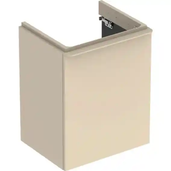 Expressz kézbesítés Geberit Smyle Square alsó szekrény kézmosóhoz, egy ajtóval, balra nyíló, 49.2x61.7x40.6cm, magasfényű lakkozott homokszürke 500.364.JL.1Geberit