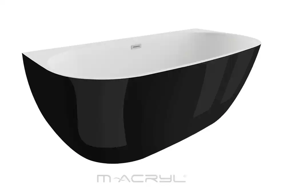 Vedd meg most M-Acryl Avalon 170x80 cm kád, fényes fekete előlappal 12476M-Acryl