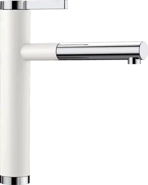 Outlet BLANCO LINEE-S Silgranit-Look egykaros mosogató csaptelep, fehér/króm 518441Blanco