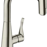 Hansgrohe Metris Select M71 M7117-H240 egykaros konyhai csaptelep kihúzható kifolyóval, rozsdamentes acél hatású 73822800Hansgrohe Outlet