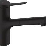 Nézd meg most Hansgrohe Zesis M33 Egykaros konyhai csaptelep 140, kihúzható kifolyóval, 2 jet, matt fekete 74800670Hansgrohe