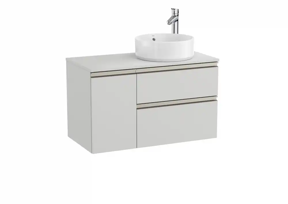 Árcsökkenés Roca The Gap 900 mm fürdőszoba bútor pultos mosdóhoz, artico szürke A851502447Roca