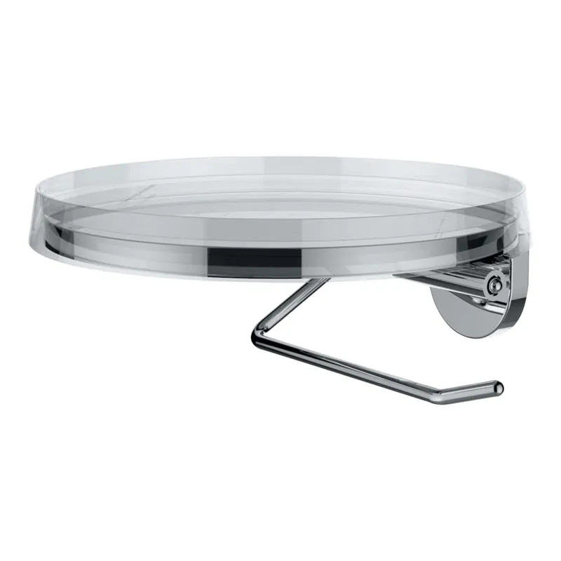 Kedvezményes ár Laufen KARTELL BY LAUFEN WC papír tartó, átmérő 185 mm, tartó lemez átlátszó kristályból H3843320040001Laufen