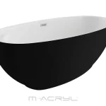 M-Acryl Zen 165x75 cm szabadon álló akril kád matt fekete előlappal 12499M-Acryl Végkiárusítás