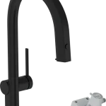 Kedvezmény Hansgrohe Aqittura M91 Vízszűrős konyhai csaptelep 210, kihúzható zuhanyfejjel, 1jet, sBox szereléssel, matt fekete 76826670Hansgrohe