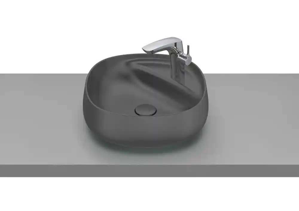 Roca Beyond FINECERAMIC 45,5x45,5 cm pultra ültethető mosdó, onyx A3270B9640Roca Szuper akció
