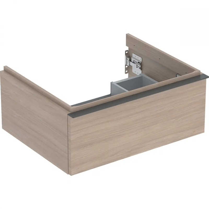 Geberit iCon alsó szekrény mosdóhoz, egy fiókkal, 59.2x24.7x47.6cm, tölgy/melamin faszerkezet, láva/matt porbevonatos 502.310.JH.1Geberit Outlet