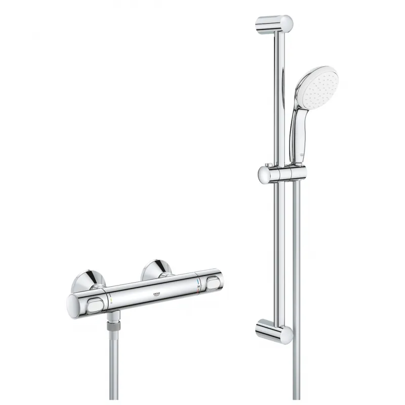 Árengedmény GROHE Grohtherm 500 termosztátos zuhany csaptelep zuhanyszettel 34796000Grohe