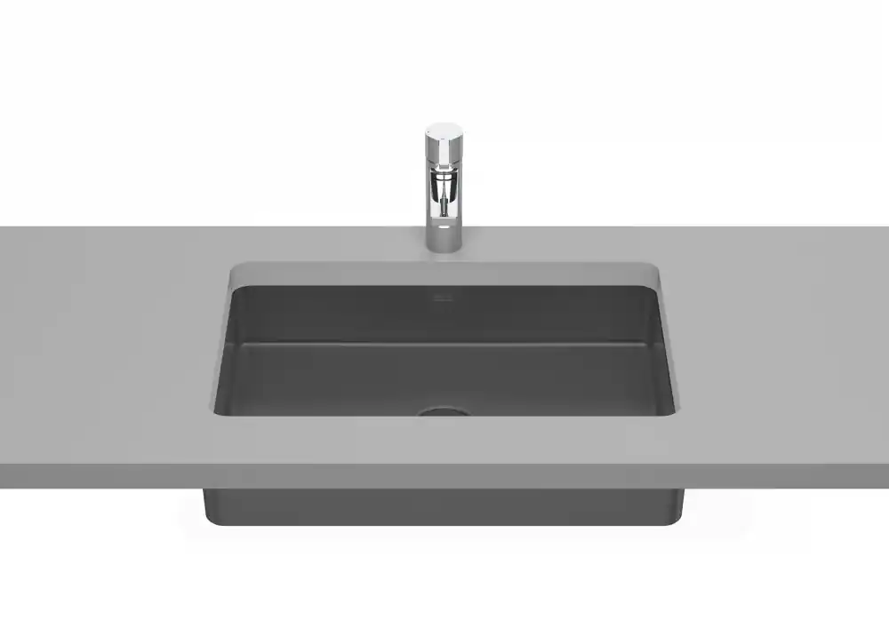Roca Inspira alulról beépíthető Fineceramic mosdó 60,5x39 cm, onyx A327535640Roca Árengedmény