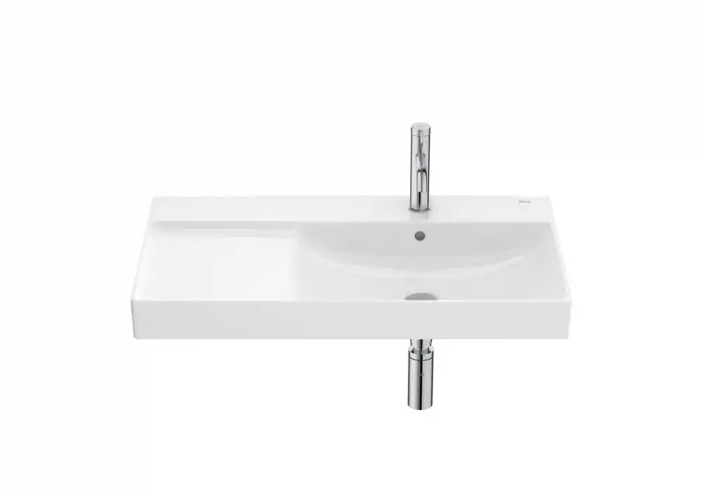 Roca Ona aszimmetrikus mosdó 80x46 cm fehér SuperGlaze felülettel A327688S00Roca Biztonságos vásárlás