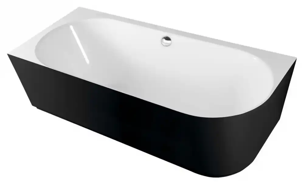 Sapho POLYSAN SUSSI L szabadonálló kád 150x70cm, fekete/fehér 93241LPolysan Azonnali szállítás