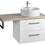 Szuper akció Sapho AQUALINE VEGA 97,5cm bútorszett, fehér/platina tölgy VG064-02Aqualine