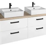 Sapho AQUALINE VEGA 103,5cm bútorszett, fehér/platina tölgy VG052-04Aqualine Kedvezmény